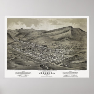 PÓSTER MAPA DE HELENA MONTANA 1875