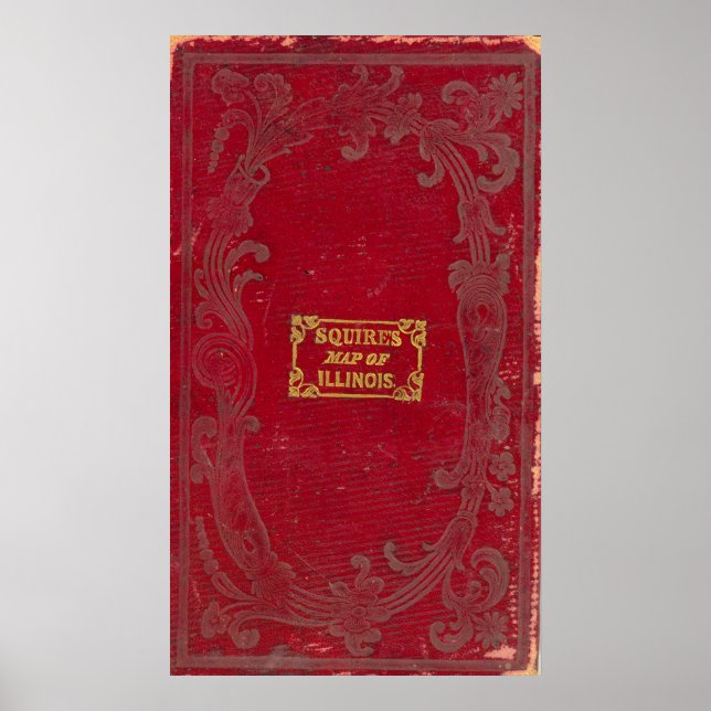 Póster Mapa de Illinois (Frente)