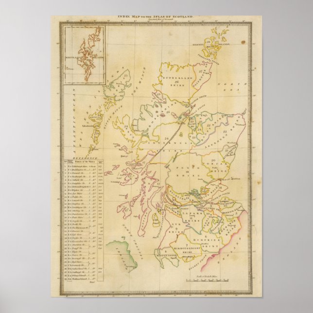 Póster Mapa de índice (Frente)