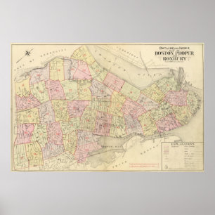 Poster Mapa de Índice de Boston