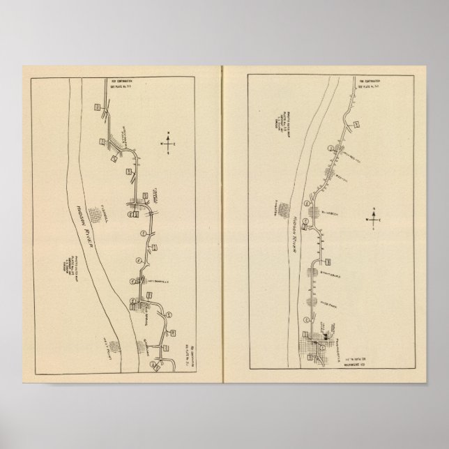 Póster Mapa de índice do Condado de Putnam, em Nova Iorqu (Frente)