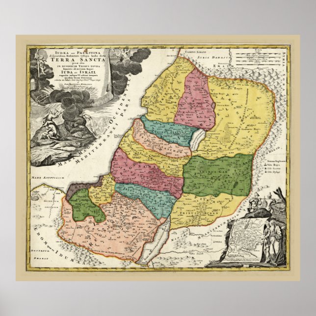 Poster Mapa de Israel (1720) (Frente)