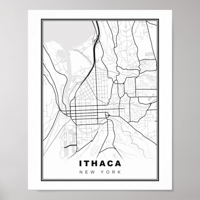 Poster Mapa De Ithaca (Frente)