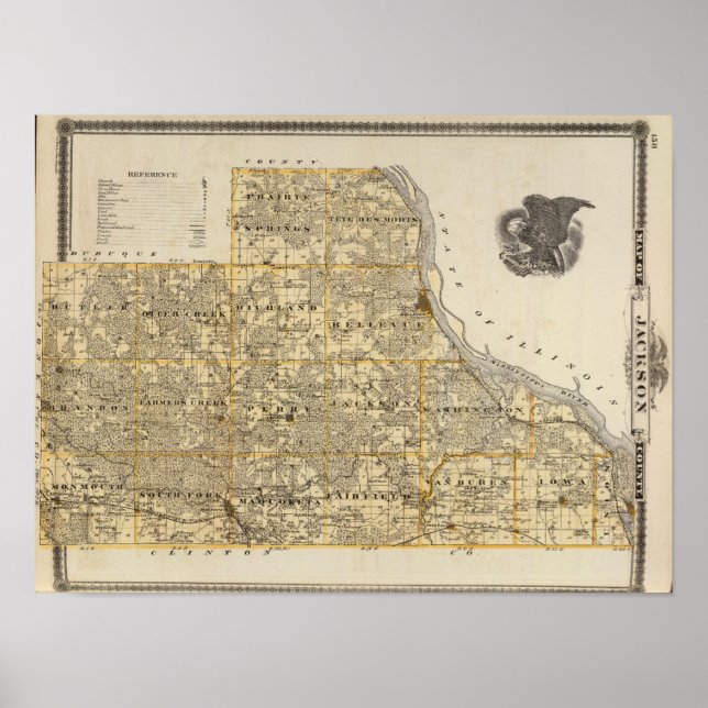 Poster Mapa de Jackson County 2 (Frente)