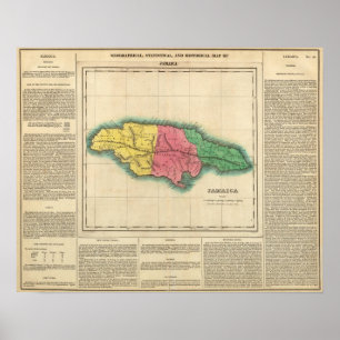 Póster Mapa de Jamaica