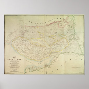 Póster Mapa de Kutch e de Runn, India, 1854