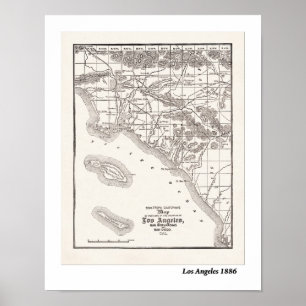 Poster Mapa de LA de 1886