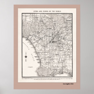 Póster Mapa de LA de 1925