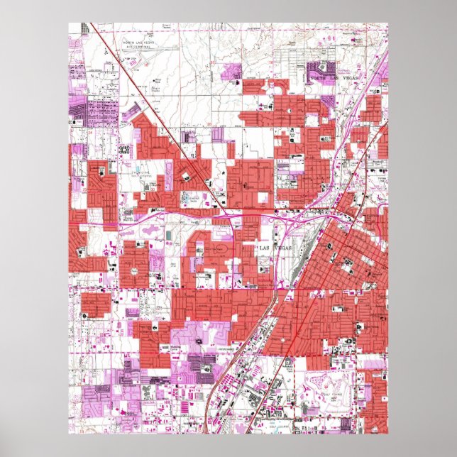 Poster Mapa de Las Vegas Nevada (1967) (Frente)
