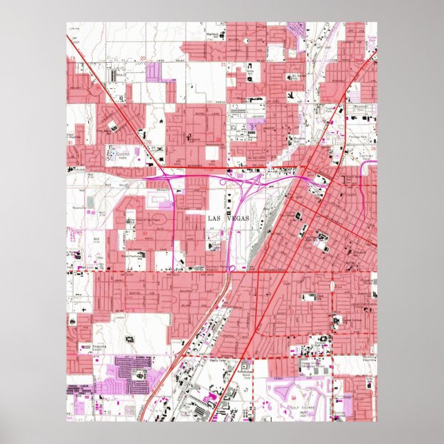Póster Mapa de Las Vegas Nevada (1967) 2 (Frente)
