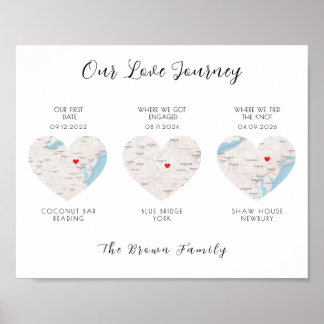 Poster Mapa de Localização da Nossa Jornada de Amor Anive