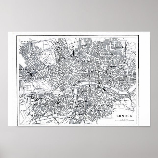 Poster Mapa de Londres (Frente)