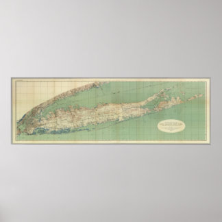 Poster Mapa De Long Island