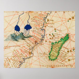 Poster Mapa de Madagáscar