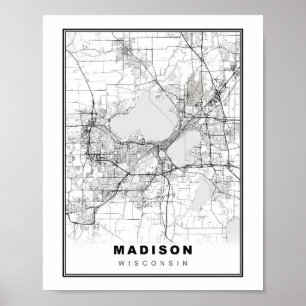 Poster Mapa de Madison