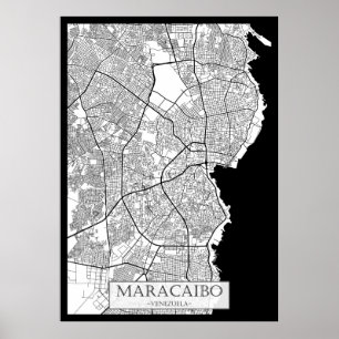 Poster Mapa de Maracaibo Venezuela