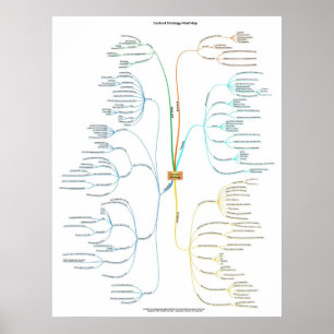 Poster Mapa de mente satisfeito da estratégia