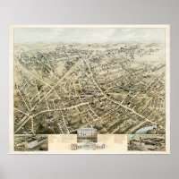 Mapa de Meriden, Connecticut, de 1875