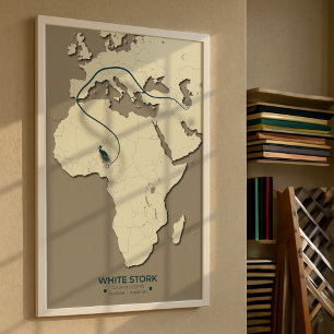 Poster Mapa de Migração de Storages Brancos - Vintage min