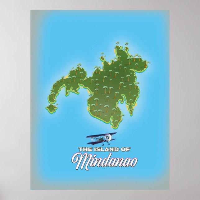 Poster Mapa de Mindanao (Frente)