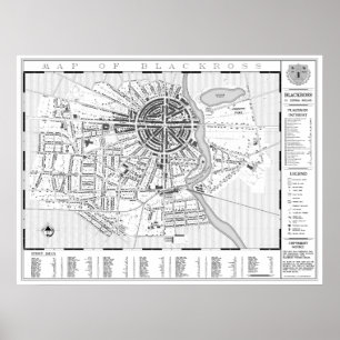 Póster Mapa De Muro Da Cidade De Blackross