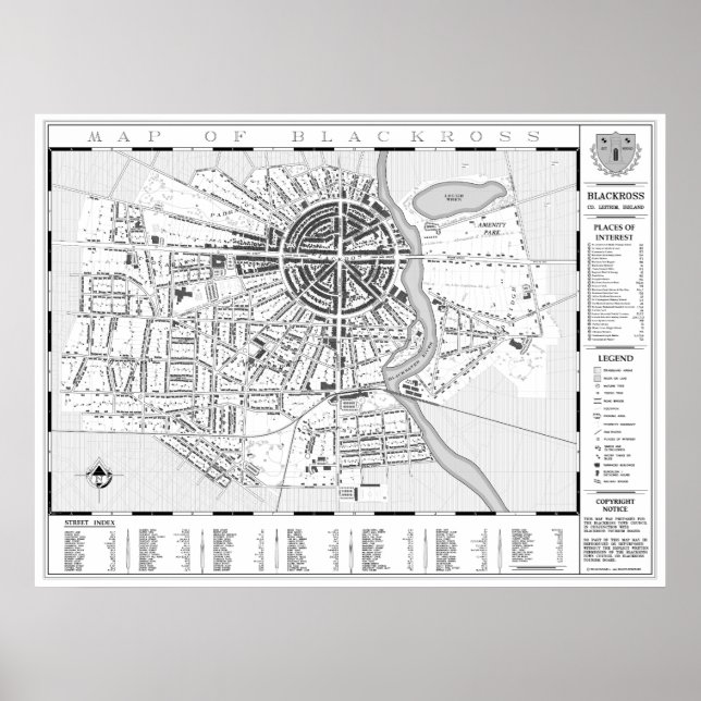 Póster Mapa De Muro Da Cidade De Blackross (Frente)