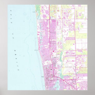 Poster Mapa de Nápoles na Flórida (1958)