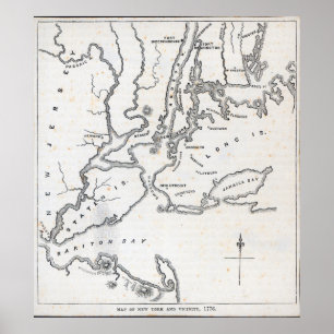Poster Mapa de New York e da vizinhança