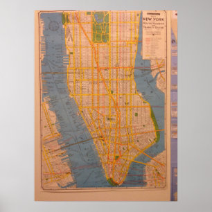 Poster Mapa de Nova York,Cartaz