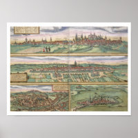 Mapa de Nuremberga, Ulm e Saltzburg, de Civita