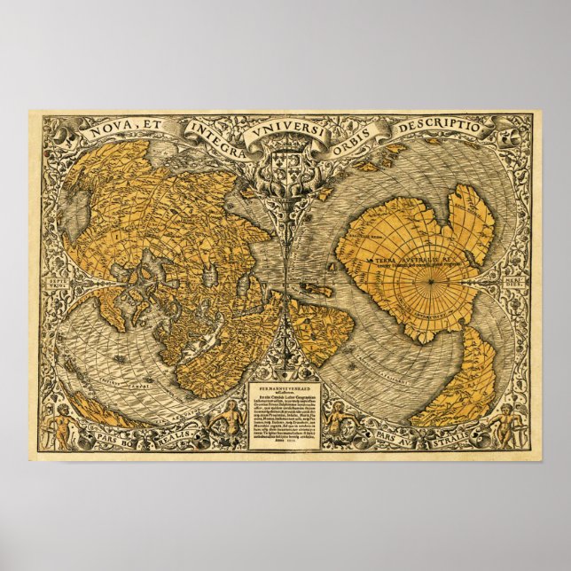 Poster Mapa de Oronteus Finaeus (Frente)