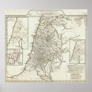 Póster Mapa de Palestina
