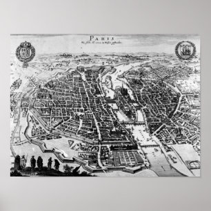 Póster Mapa de Paris, 1620