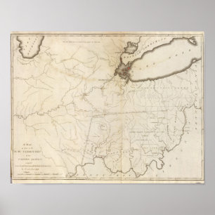 Poster Mapa de parte do Território do Noroeste