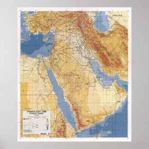 PÓSTER MAPA DE PLANEAMENTO PARA A OPERATION DESERT STORM 