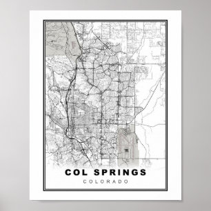 Poster Mapa de Primaveras do Colorado