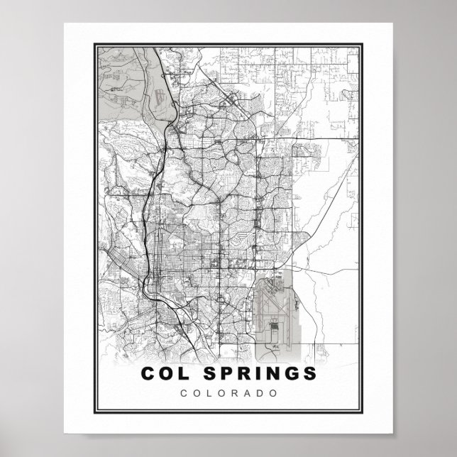 Poster Mapa de Primaveras do Colorado (Frente)