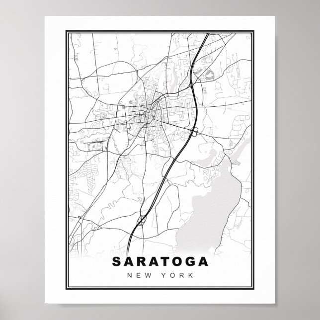 Poster Mapa de Primaveras Saratoga (Frente)