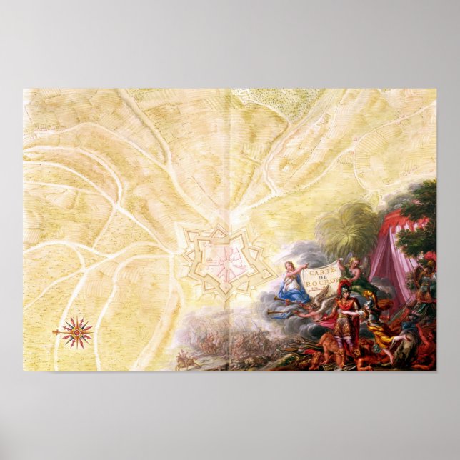 Póster Mapa de Rocroi, do Atlas de Luís XIV (Frente)