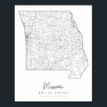 Poster Mapa de Ruas Mínimas do Missouri<br><div class="desc">Mapa de Ruas Mínimas do Missouri</div>