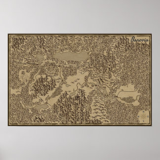 Poster Mapa de saída do jogador de Barovia (Maldição de S