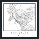 Poster Mapa de San Diego California Street<br><div class="desc">Mapa de San Diego California Street</div>