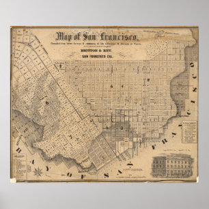 Póster Mapa de San Francisco