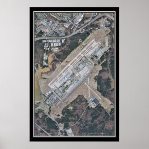 Poster Mapa de Satélite do Aeroporto Internacional de Ral