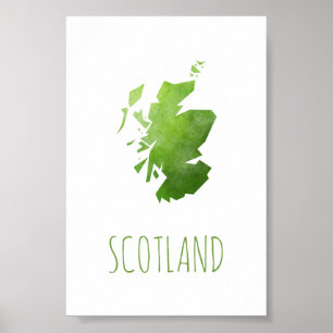 Poster Mapa de Scotland