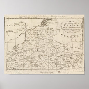 Póster Mapa de Seat da guerra em France 2
