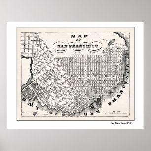 Poster Mapa de SF desde 1854