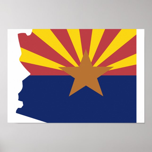 Poster Mapa de Sinalizador de arizona (Frente)