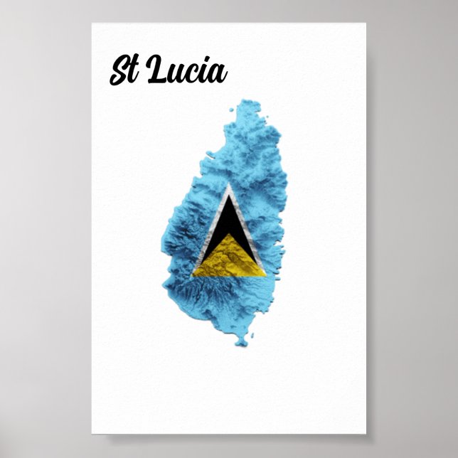 Poster Mapa de Sinalizador de Lúcia da rua (Frente)