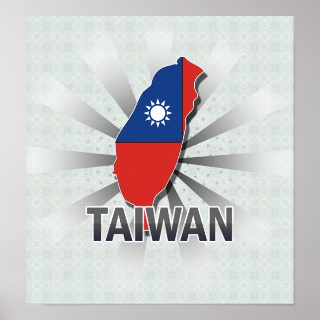 Poster Mapa de Sinalizador de Taiwan 2.0 (Frente)